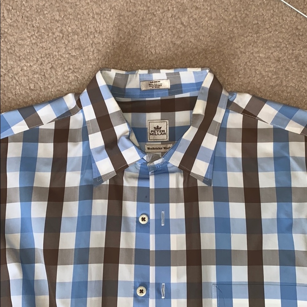 Peter Millar men’s medium checkered oxford